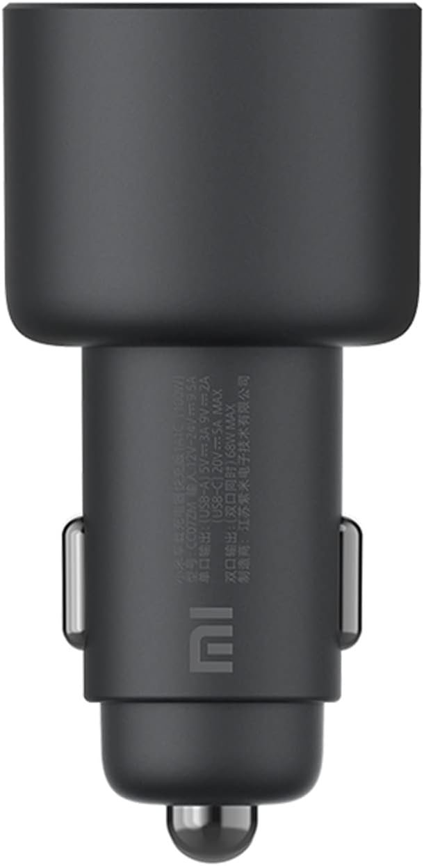 41nWsmkdfkL._AC_SL1500_ Xiaomi 67W Car Charger Dual Port (USB-A + Type-C) Fast Flash Charging, Multiple Protections, For Smartphones/Tablets/Game Machine/Cameras Black, Black - Image 1