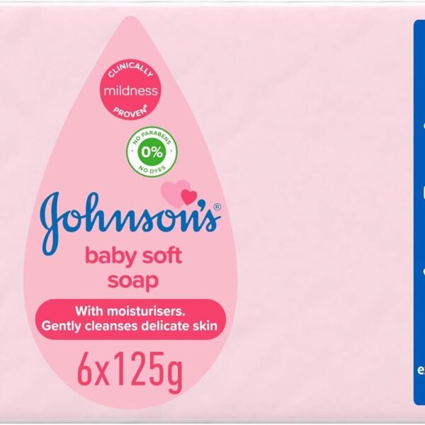 Johnson's Baby Soft Soap, Gentle & Moisturising Cleanser for Delicate Skin, Hypoallergeni