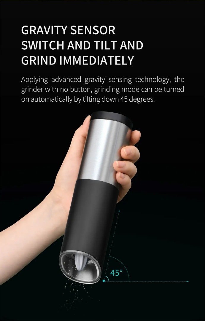 Electric Gravity Salt & Pepper Grinder