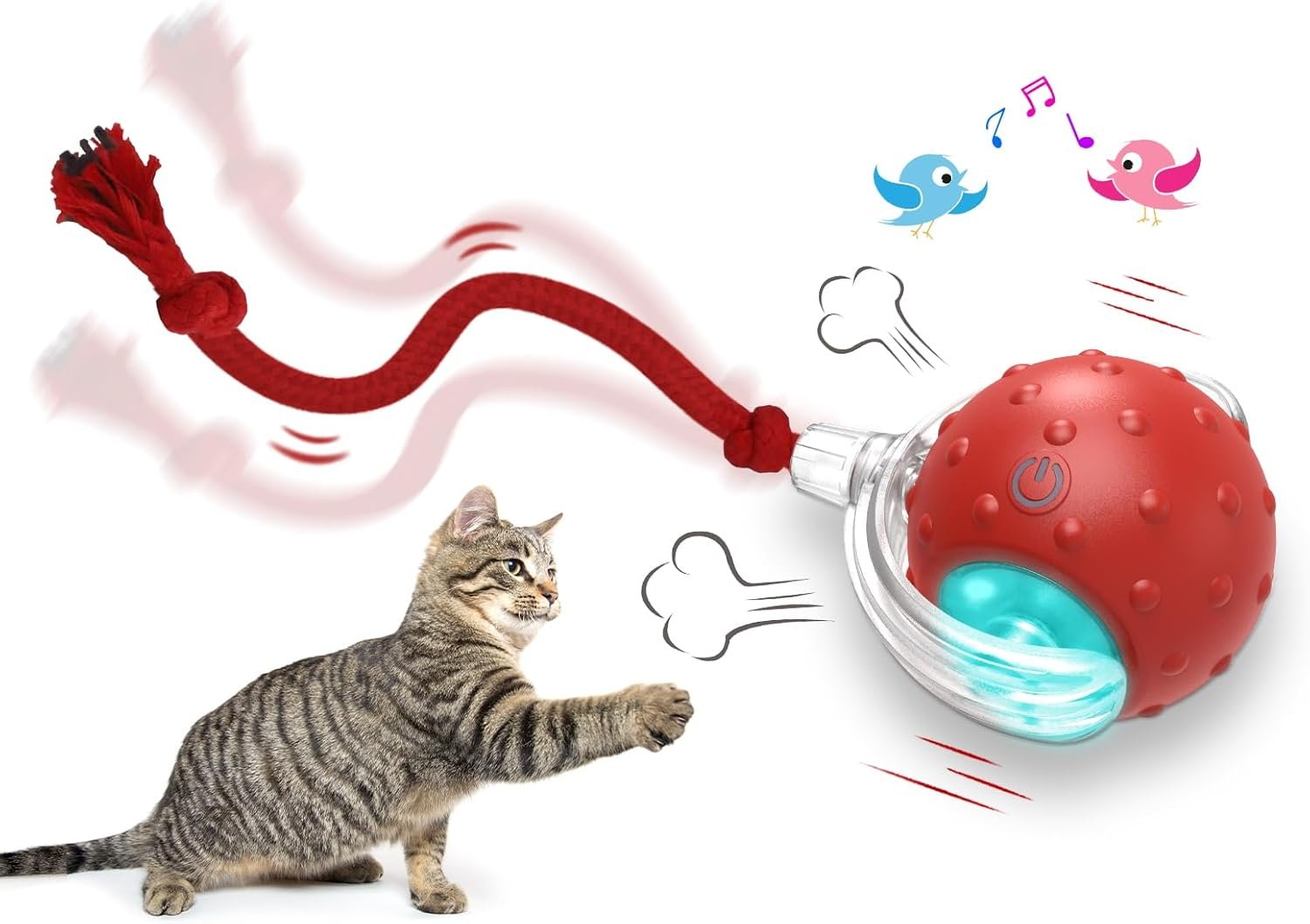 61YLGfMtwbL._AC_SL1500_ Interactive Cat Toys Ball, Automatic Cat Interactive Toy for Indoor Cats - Image 1